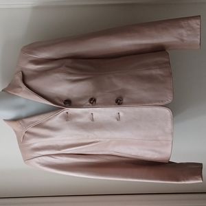 Vintage Jones New York iridescent pink leather jacket/ size 4